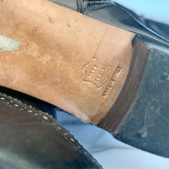 Vintage Black Leather Boots - Picture 8 of 10